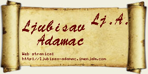 Ljubisav Adamac vizit kartica